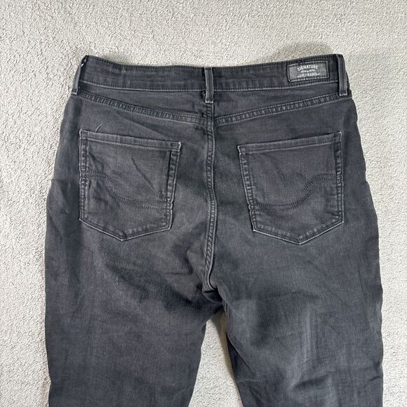Levi’s Signature High Rise Skinny Ankle Jeans Womens Size 14 32x25 Black Stretch - Picture 10 of 11
